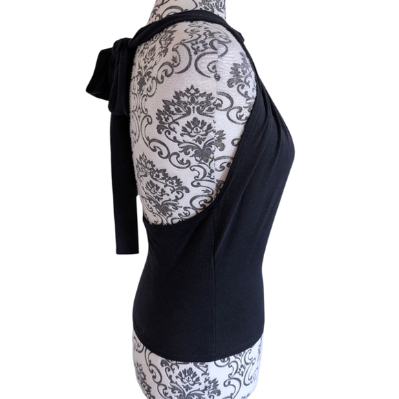 Amanda Uprichard Halter Top Women Med Y2K Whimsigoth Indie Boho Backless Black - Picture 4 of 9